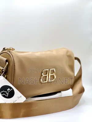 Beige Barrel Bag