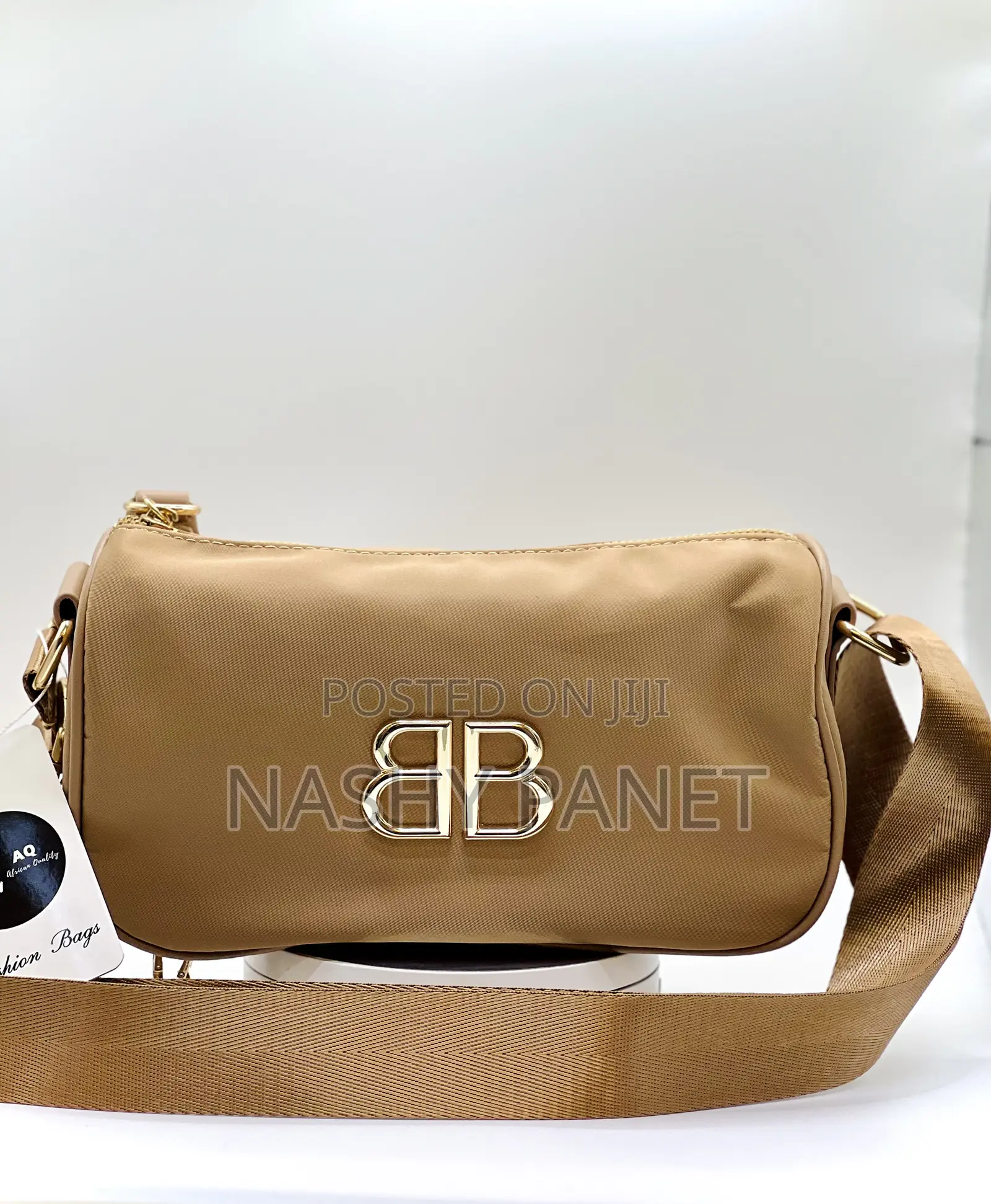 Beige Barrel Bag