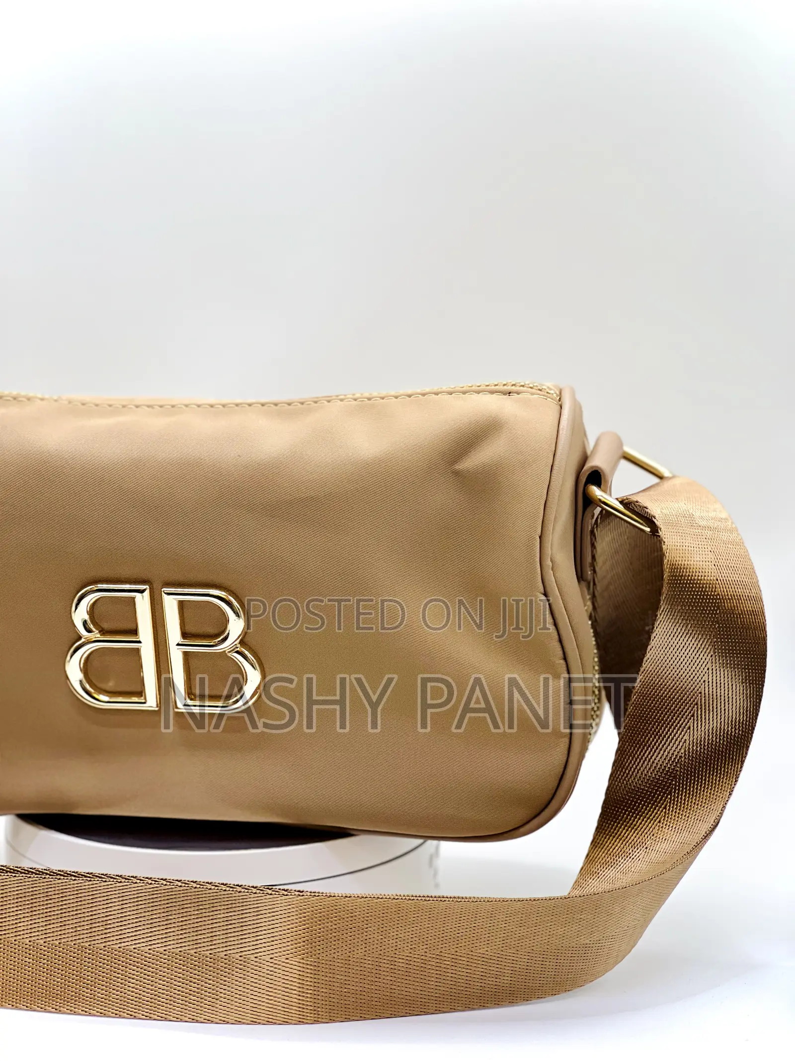 Beige Barrel Bag