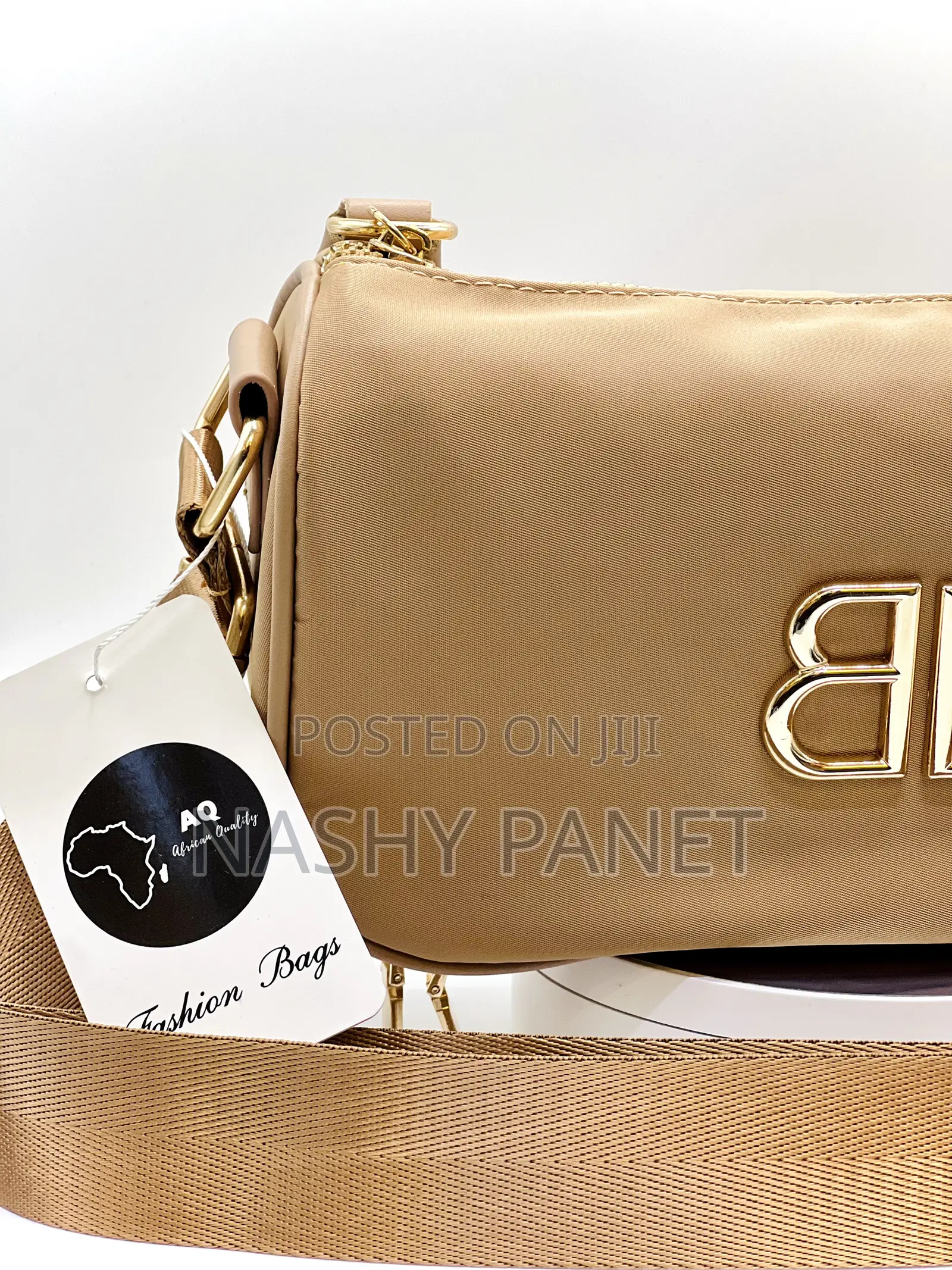 Beige Barrel Bag