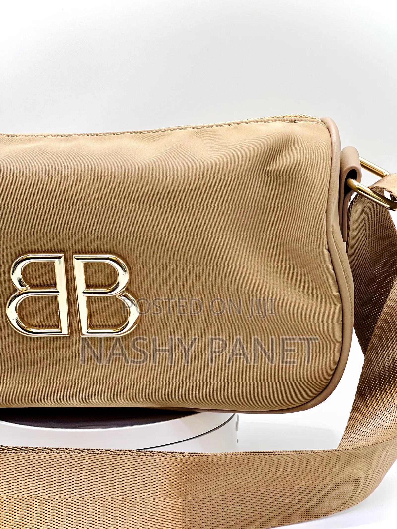 Beige Barrel Bag