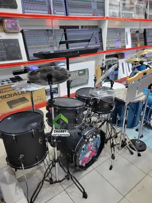 Mes Black Acoustic Design Electronic Drum Set Ya Umeme Heavy Duty