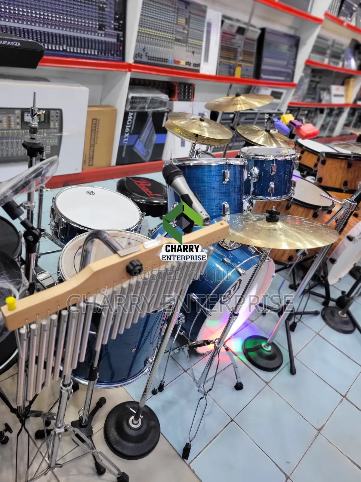 Q7 Complete Drum Set of 5 Ngoma Nzuri Kwa Ahili Ya Kanisani Etc
