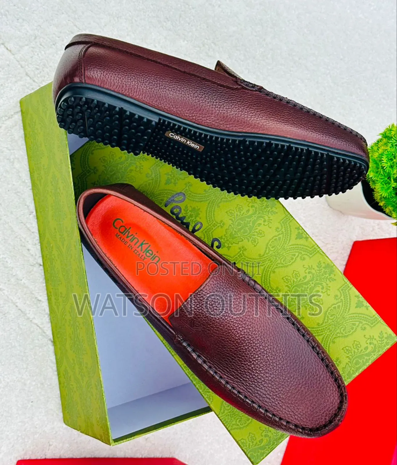 Calvin Klein Brand New 2 Colours Men's Original Leather Shoes