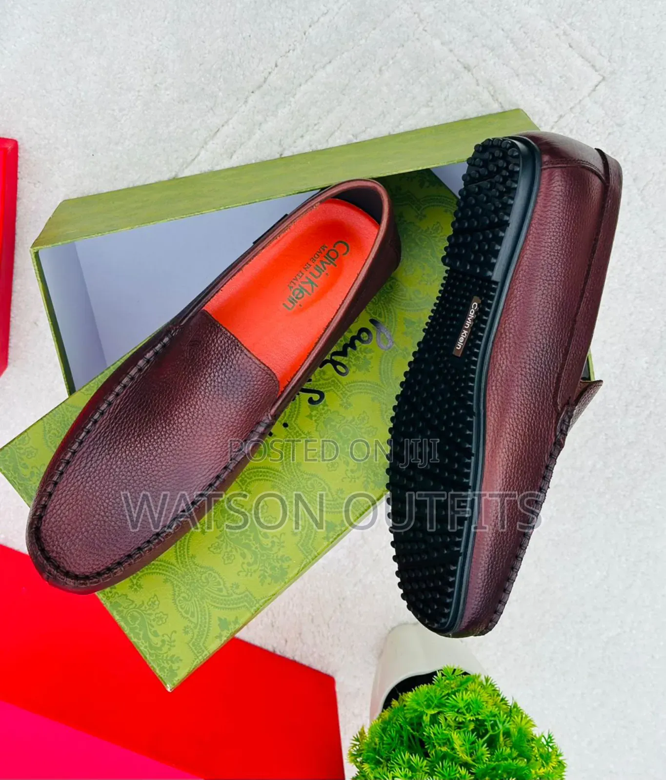 Calvin Klein Brand New 2 Colours Men's Original Leather Shoes