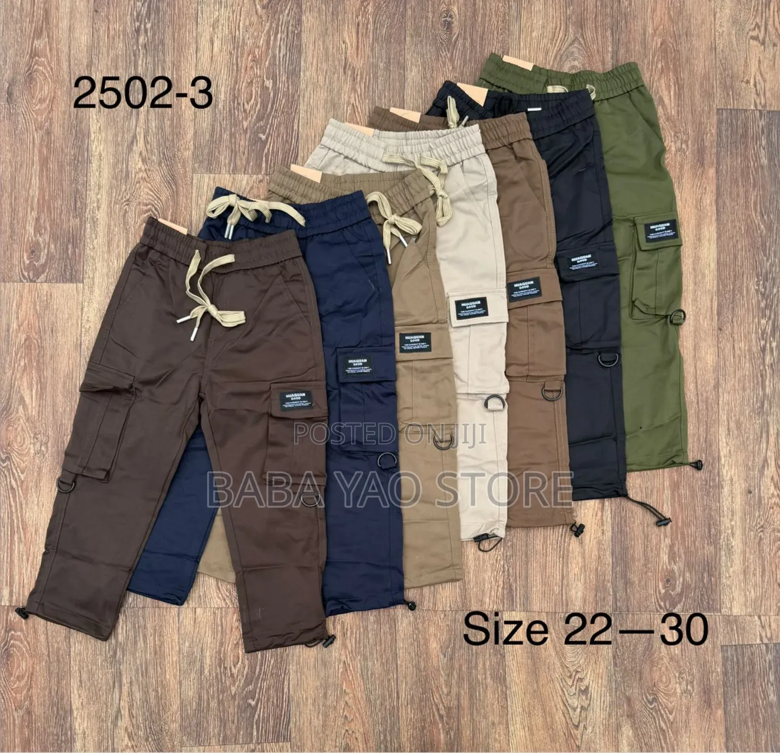 Kid's Casual Fashion High-Quality Mult-Pockets Pants.
