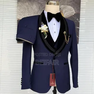 Dark Blue Stylish Taxedo
