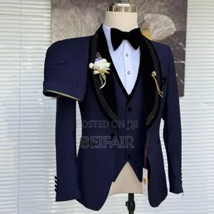 Dark Blue Stylish Taxedo