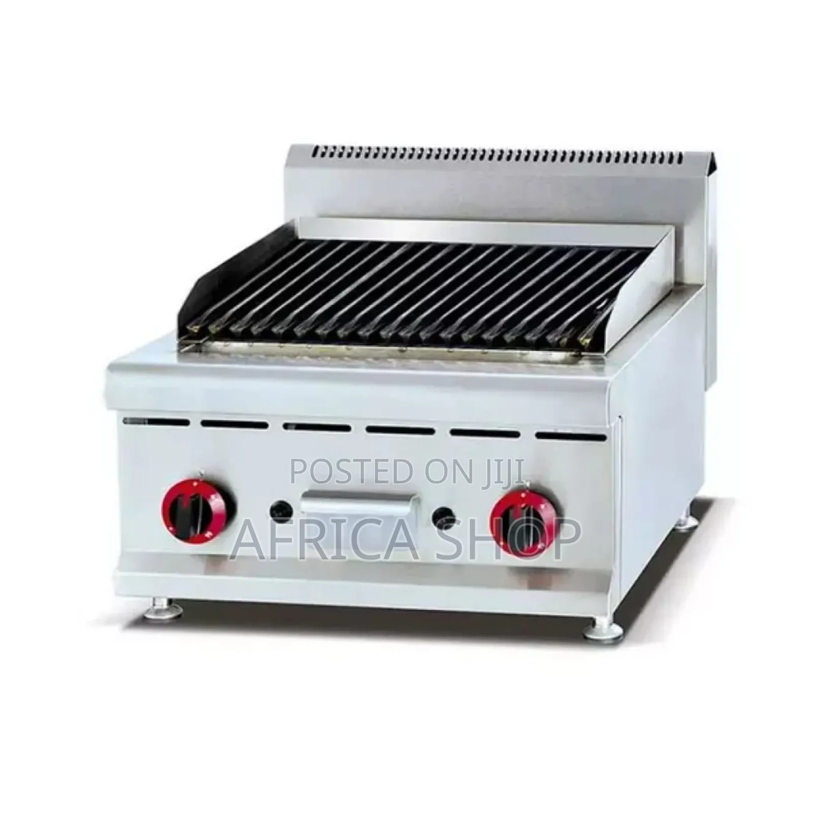 Two Burners Gas Lava Rocks Grill 60cm