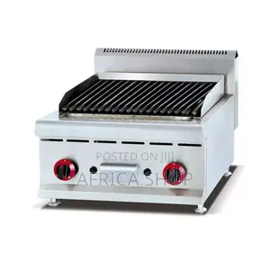 Two Burners Gas Lava Rocks Grill 60cm