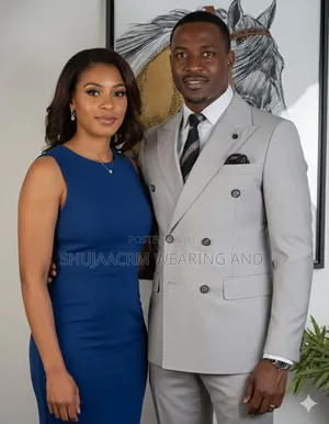Light Grey Six Button Suit