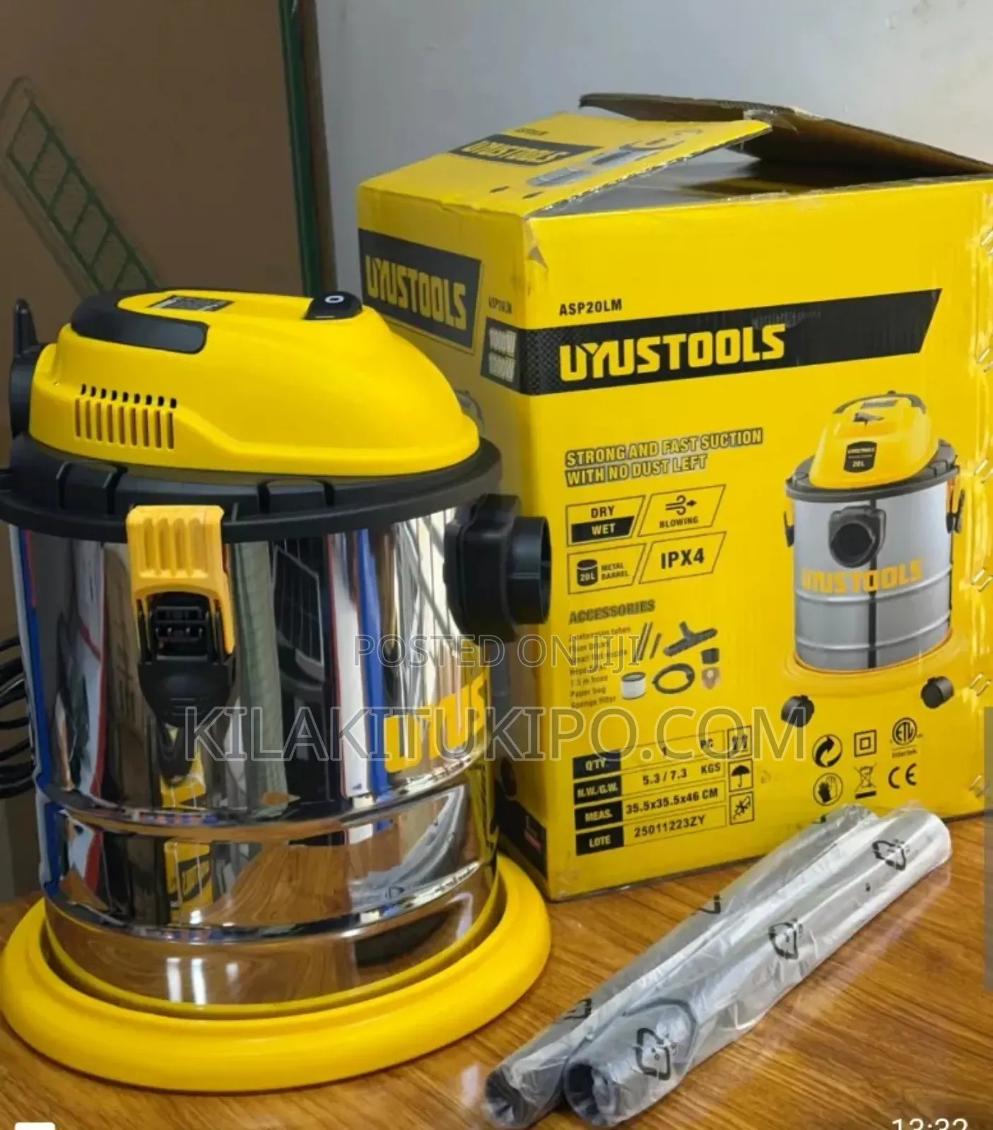 Ipx4 Uyustools 20l Vacuum Cleaner