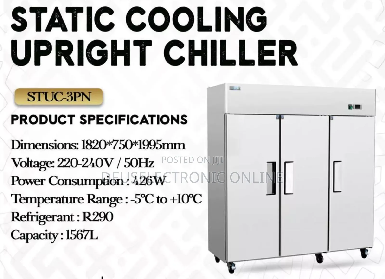 Static Cooling Upright Chill, Static Cooling Counter Freezer