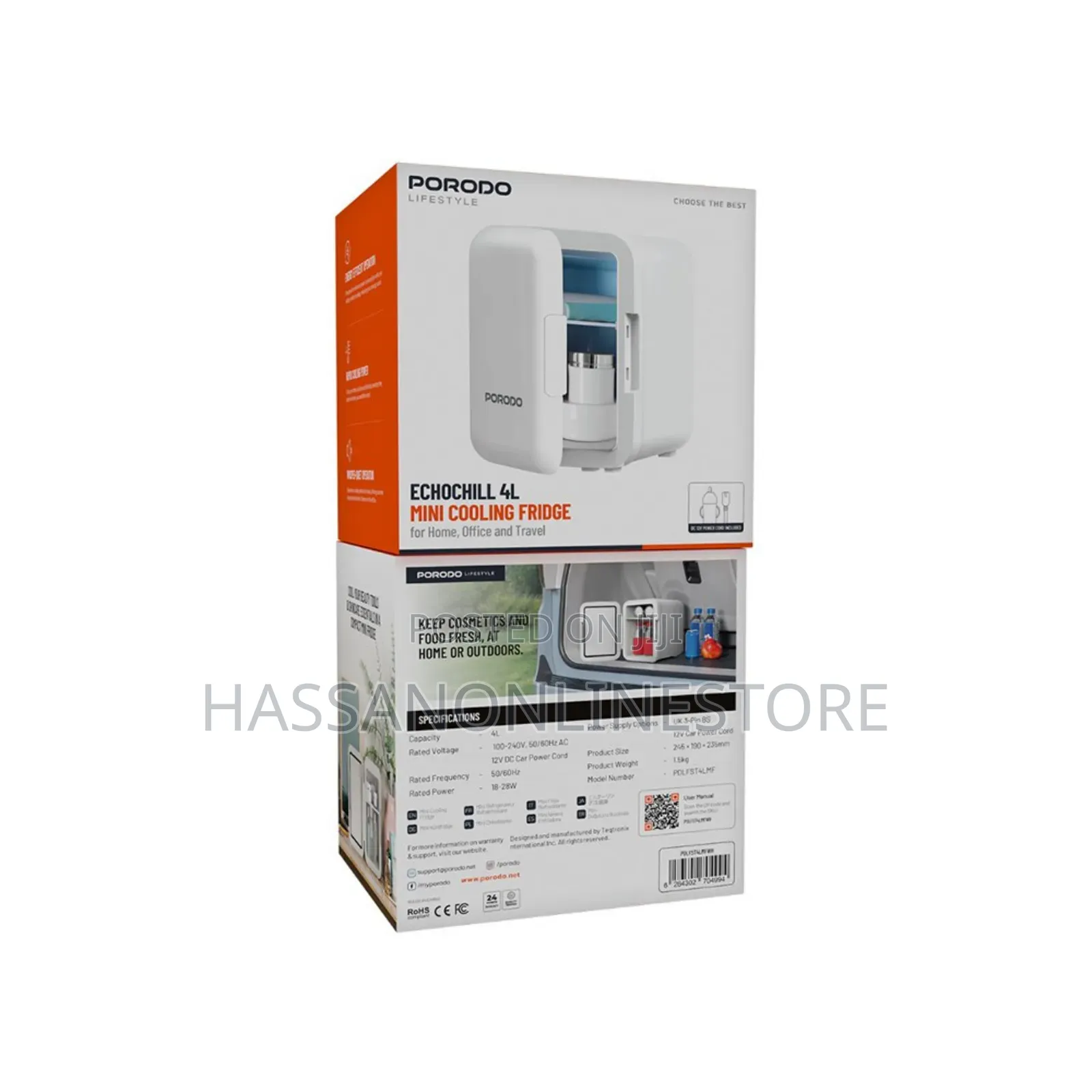 Porodo Lifestyle Echochill 4l Min Cooling Fridge