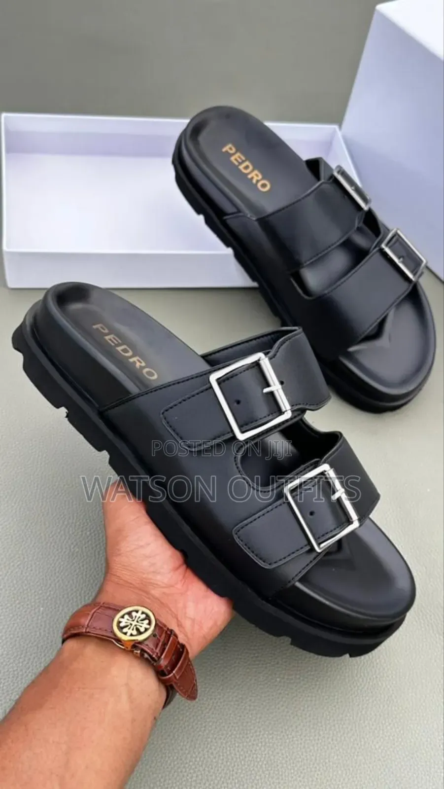 Pedro Brand High Quality Men's Leather Sandals or Open Shoes