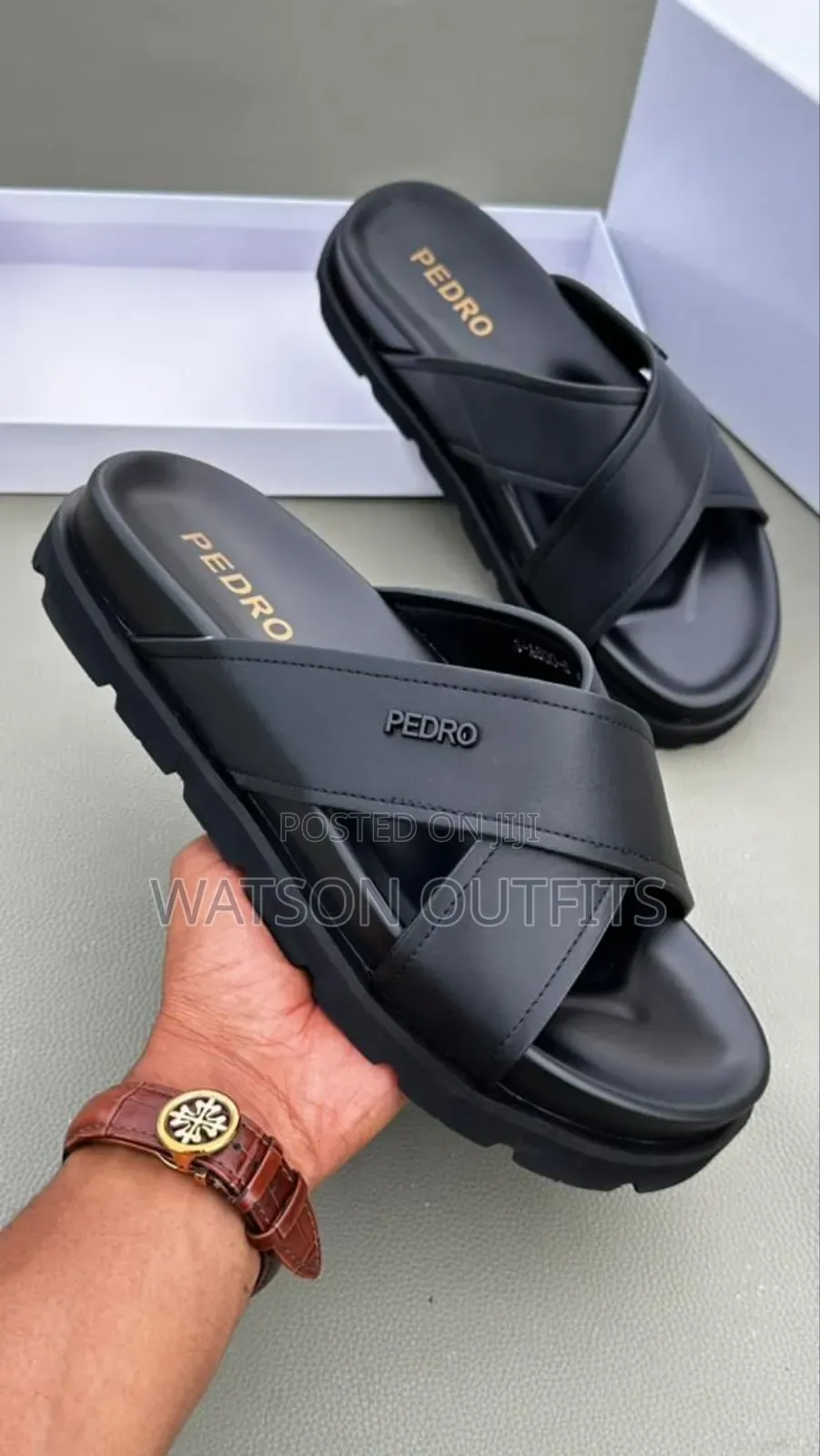Pedro Brand High Quality Men's Leather Sandals or Open Shoes