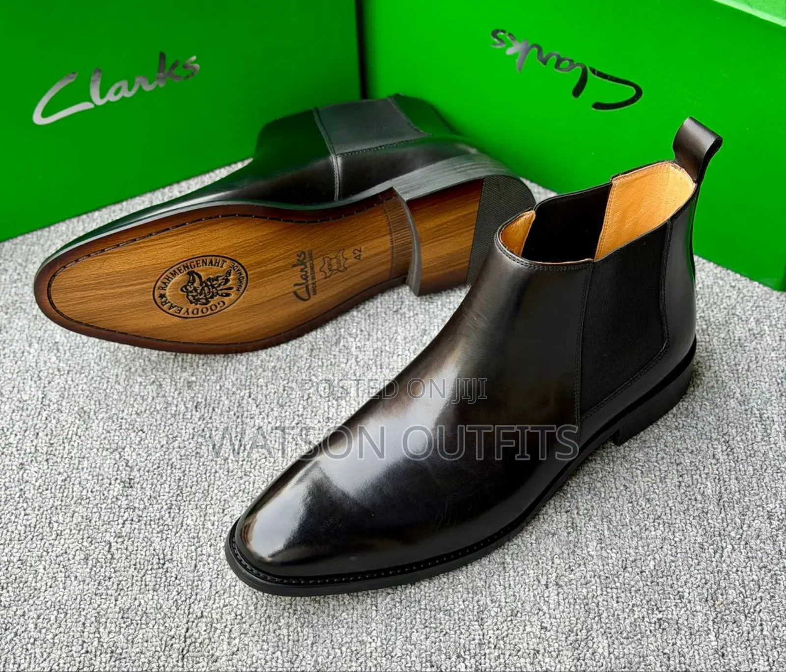 Men's New Boots Clarks Brand Original Leather