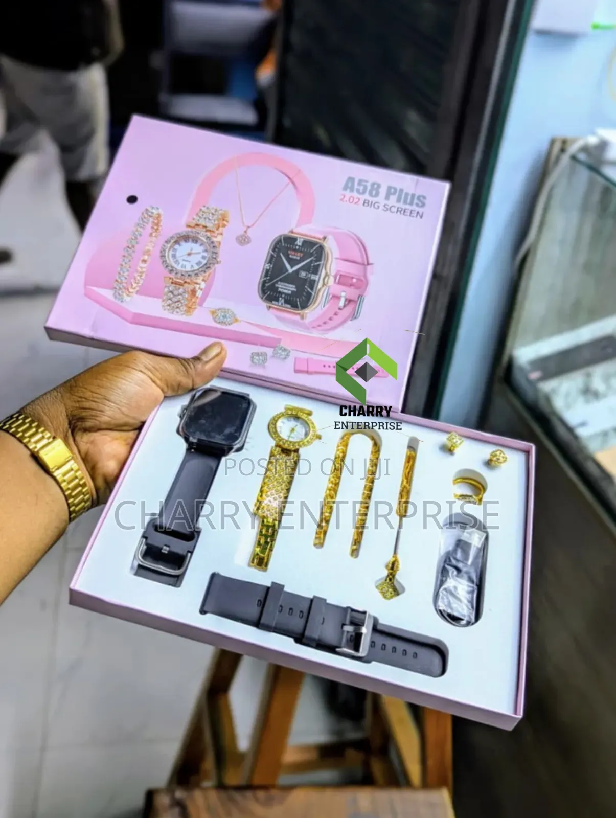 A58 Plus Smartwatch With Girls Ice Watch Bracelet Cheni Hereni Pete