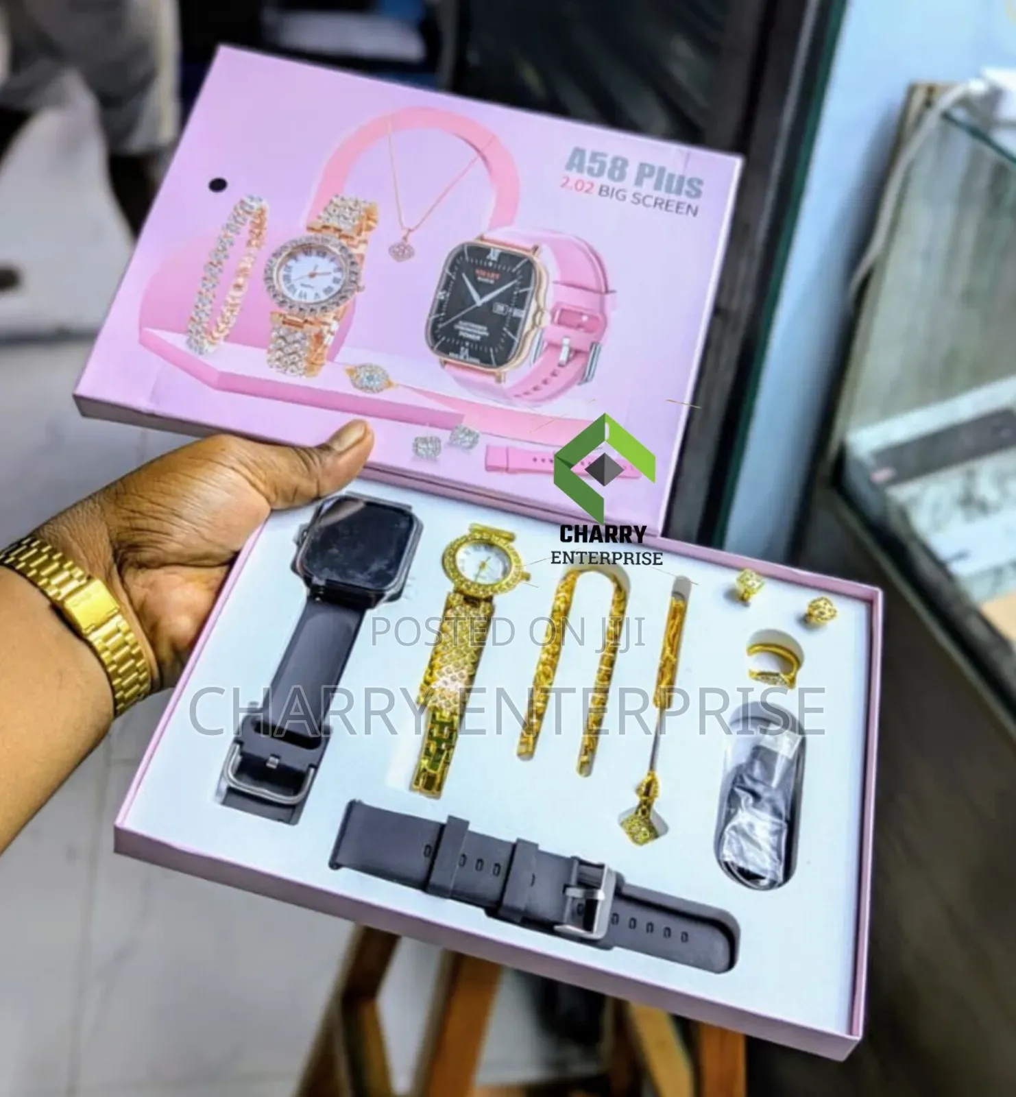 A58 Plus Smartwatch With Girls Ice Watch Bracelet Cheni Hereni Pete