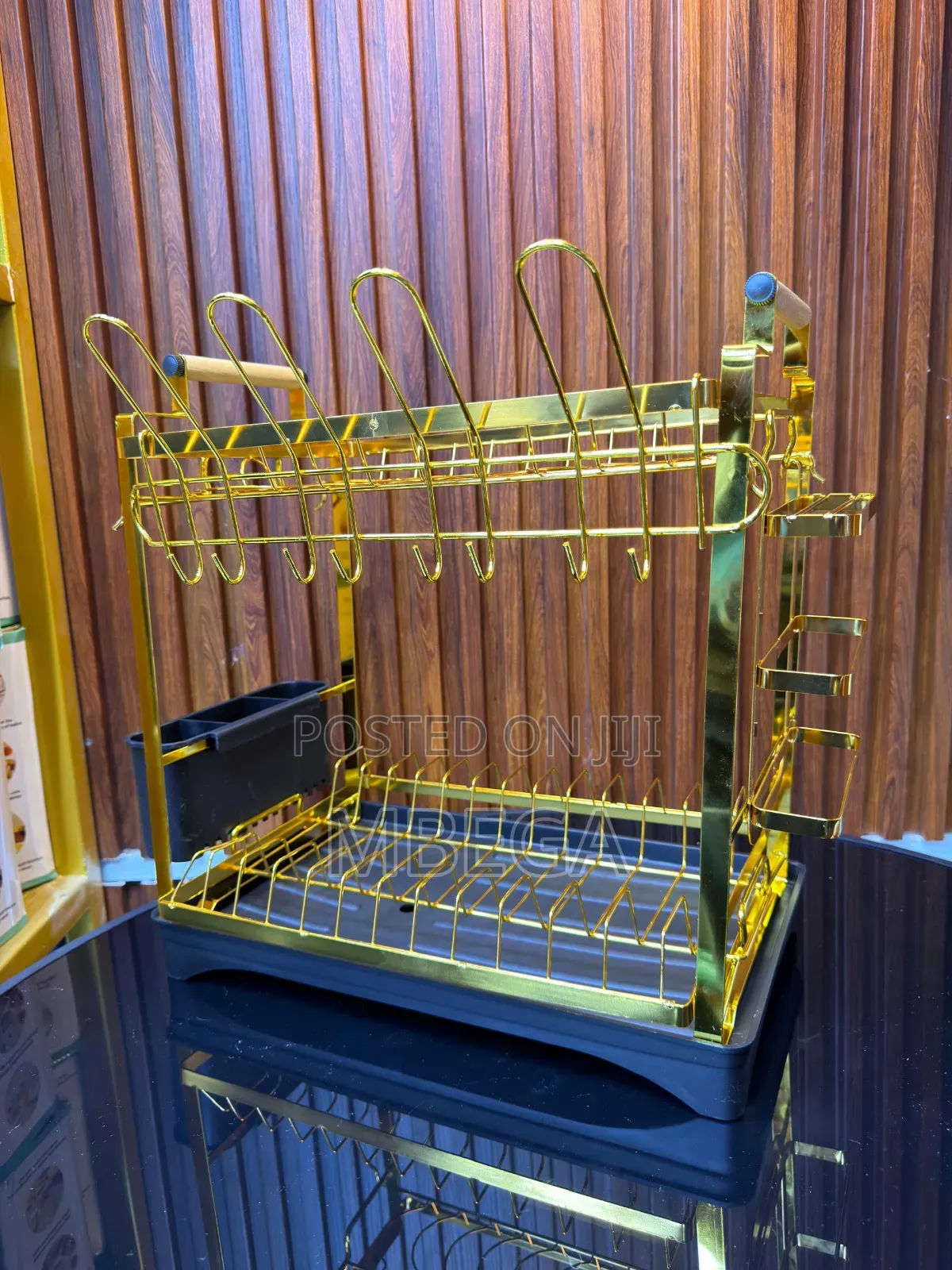 2-Tier Dish Drying Rack*
Color:Black-Gold Coated
