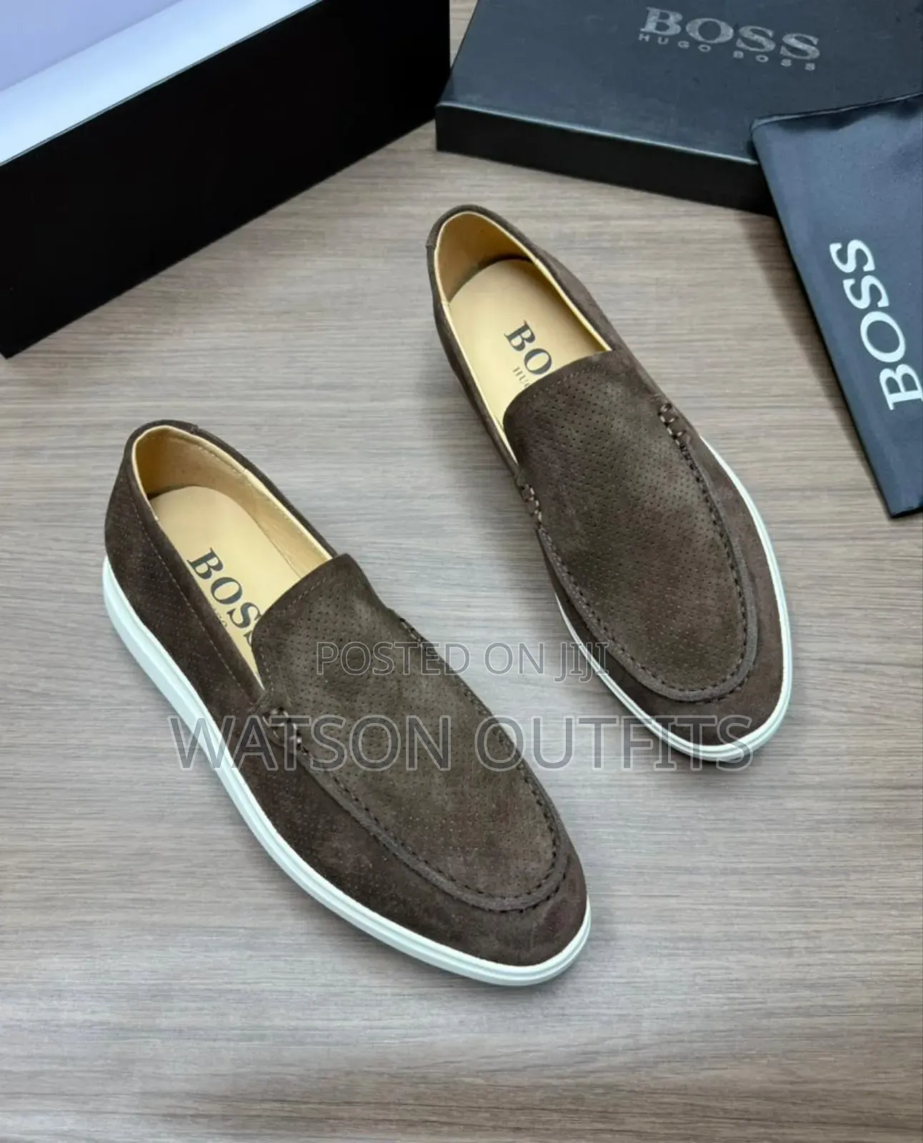 Men's Leather Shoes Boss Brand New Gorgeously Fine
