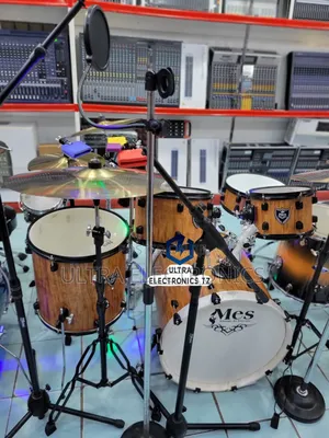 Original Mes Acoustic Drum Full Set 5 Piece Best Tones for Church Etc