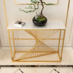 Geometric Spiral Base Console Table