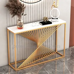 Geometric Spiral Base Console Table
