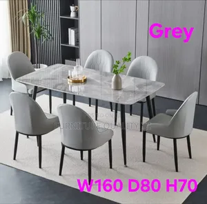 Dining Table Marble 6chair