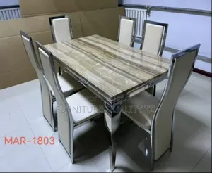 Dining Table Marble 6chair