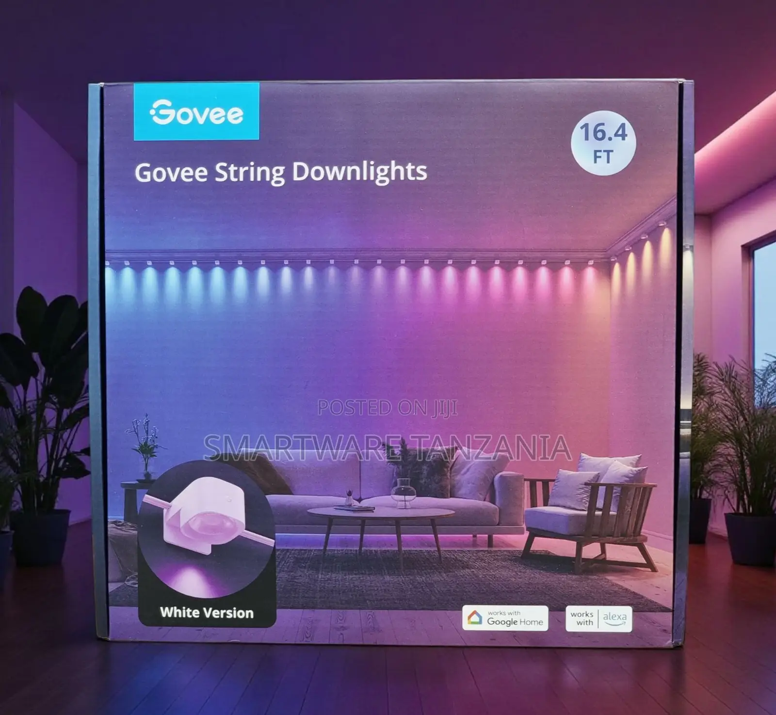 Govee String Downlights 16.4ft Smart Rgb White Version Google Alexa