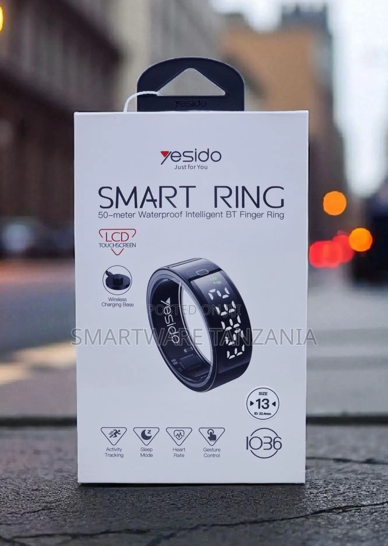 Yesido Smart Ring Size 13 With LCD Touchscreen Bt Io36