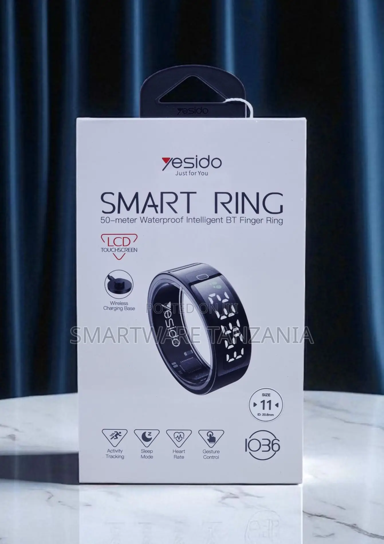 Yesido Io36 Smart Ring Size 11 Waterproof Bt Finger Ring