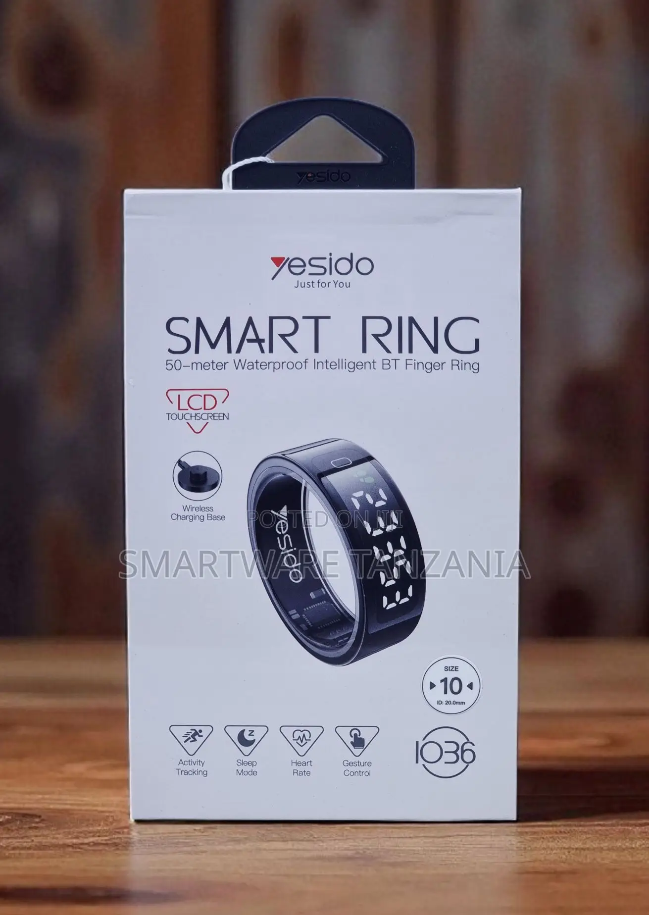 Yesido Smart Ring Size 10 With Heart Rate and Sleep Tracking