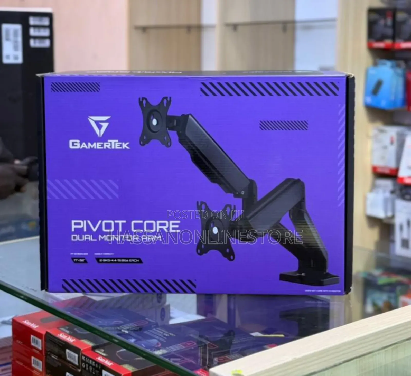 Gamertek Pivot Core Dual Monitor Arm