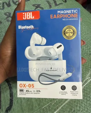 JBL Ox-05 Bluetooth Wireless Earbuds With a Charging Case