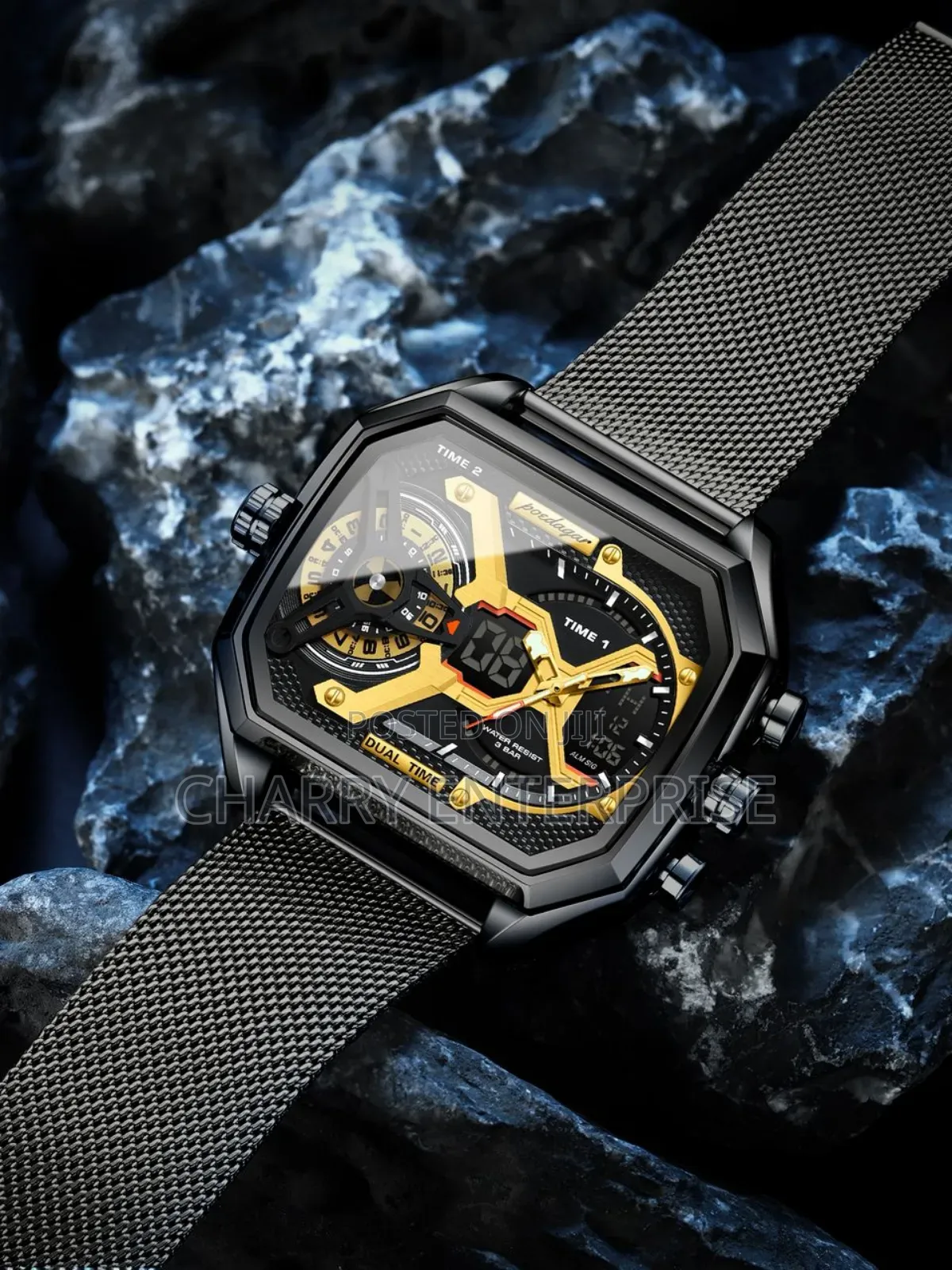 Luxury Poedagar Watch Full Box Water Resistant Shows Date and Days