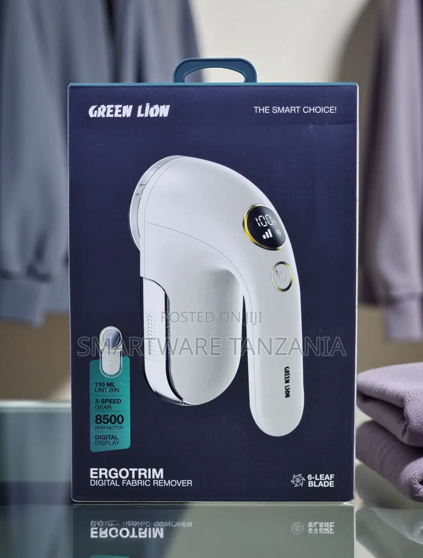 Green Lion Ergotrim Digital Fabric Remover 8500 RPM 6-Leaf Blade