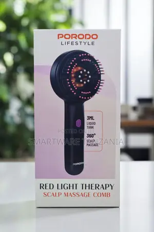 Porodo Lifestyle Red Light Therapy Scalp Massage Comb 3ml Tank