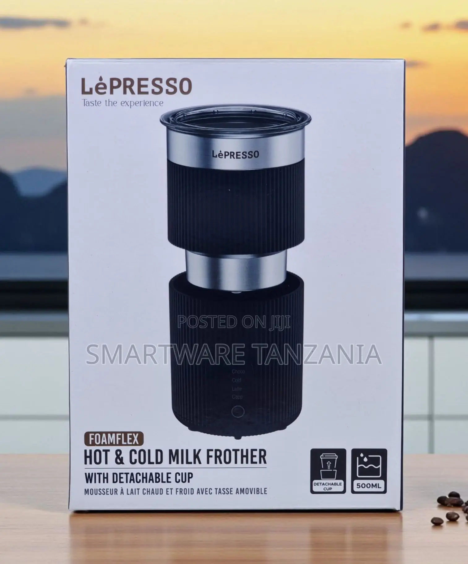 Lepresso Foamflex Hot and Cold Milk Frother 500ml Detachable Cup