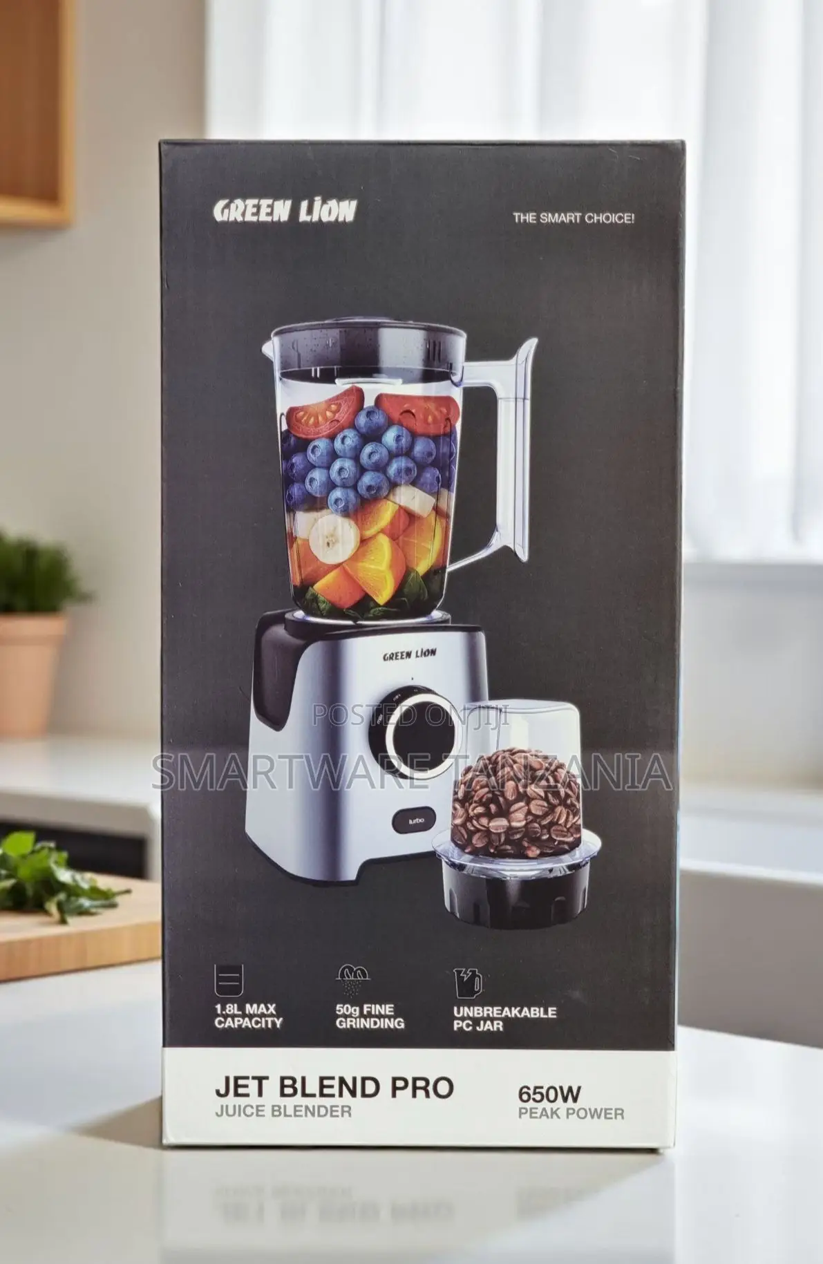 Green Lion Jet Blend Pro 650w Blender 1.8l Unbreakable Pc Jar