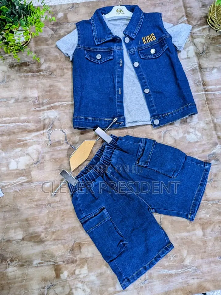 3pics Za Kitoto Vest T-Shirt and Short