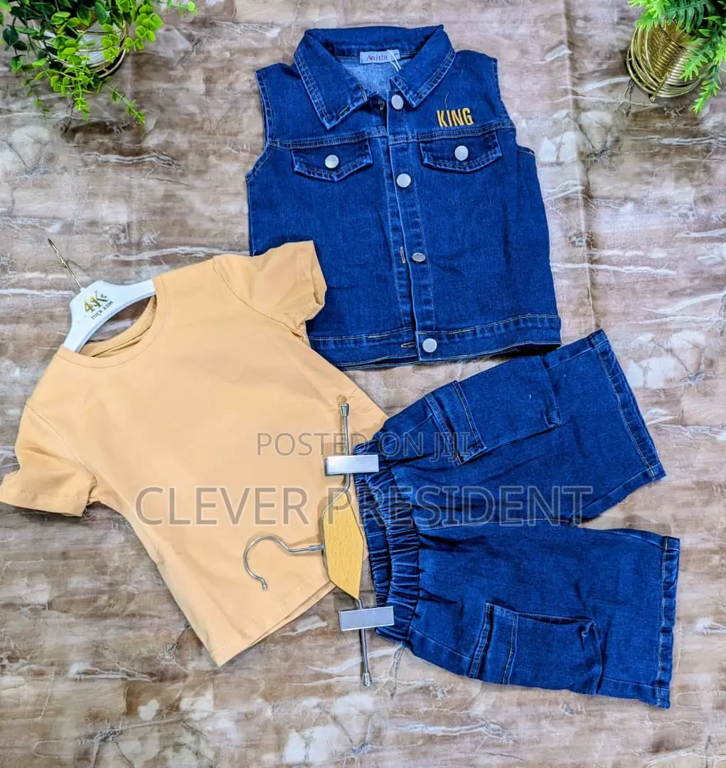 3pics Za Kitoto Vest T-Shirt and Short