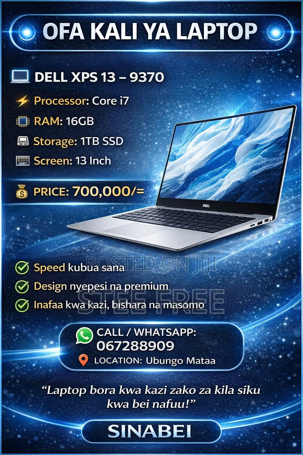 Laptop Dell XPS 13 9370 16GB Intel Core i7 SSD 1T
