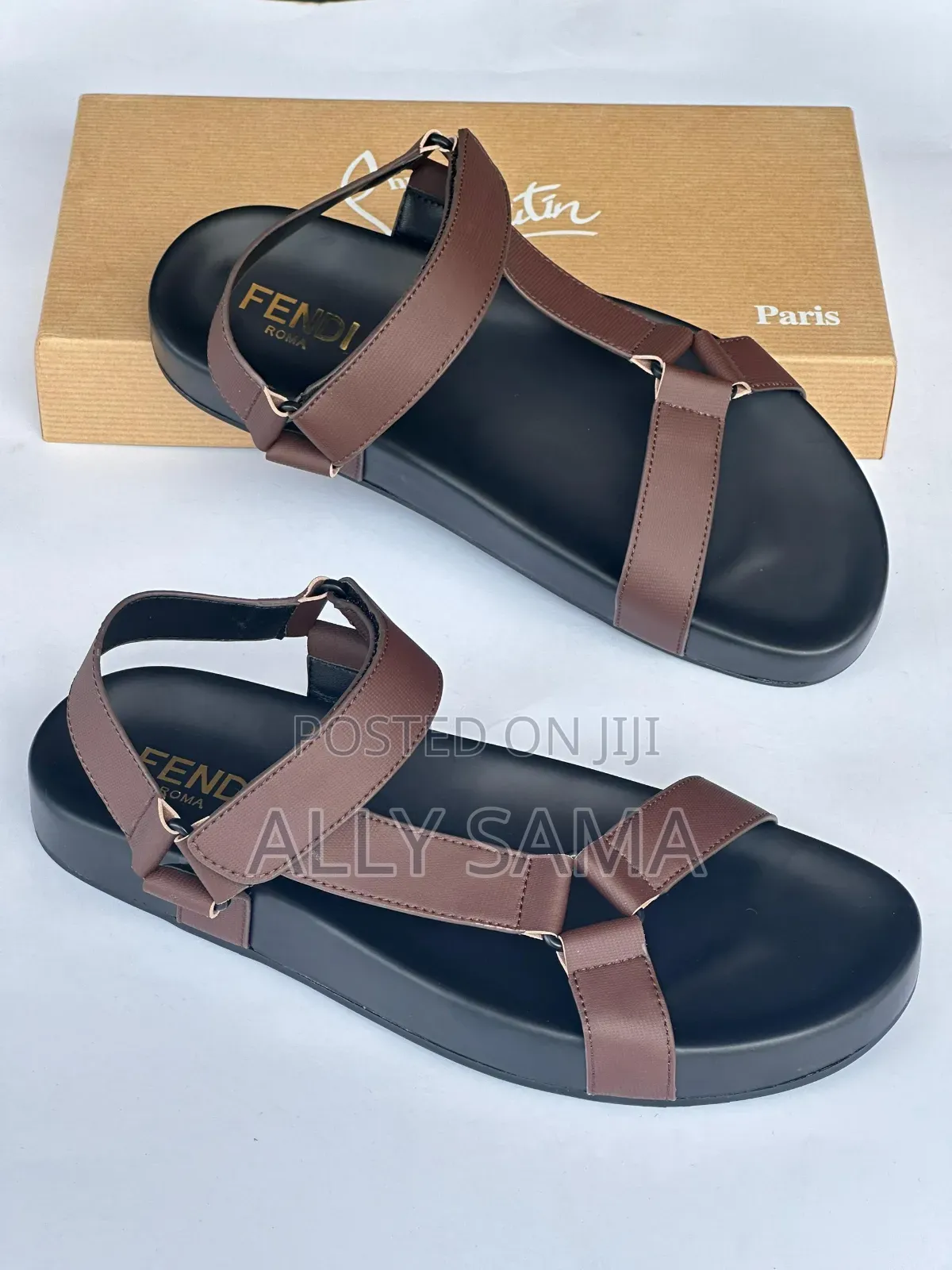 Men's Sandals Material Leather Brand Fendi Colors3