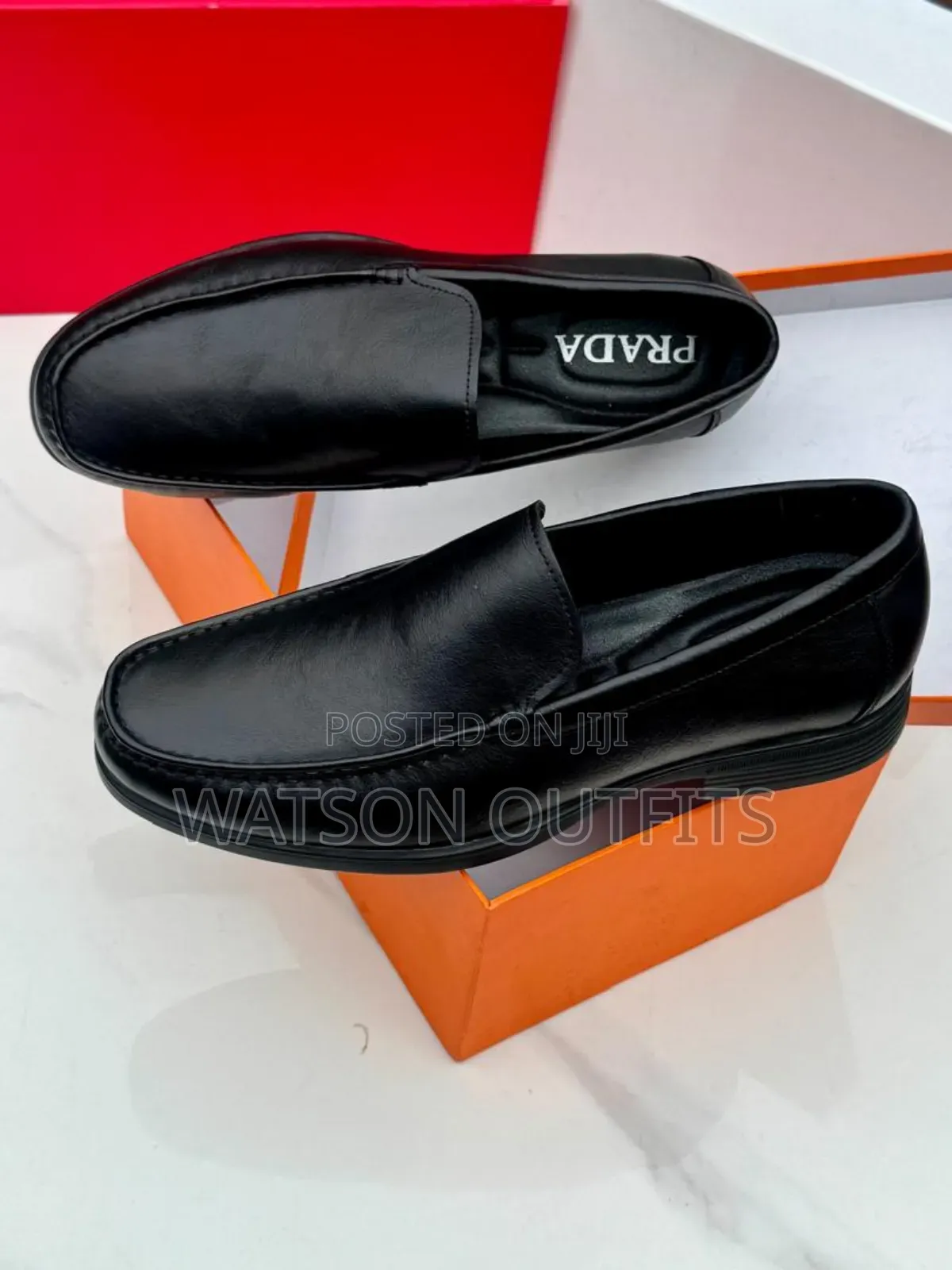 Prada Brand Men's Leather Shoes Materials Classic and Quality