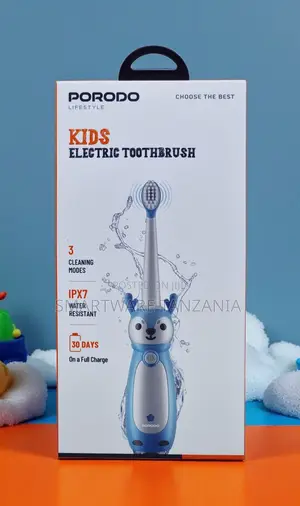 Porodo Kids Electric Toothbrush Ipx7 3 Modes 30 Days Battery Blue