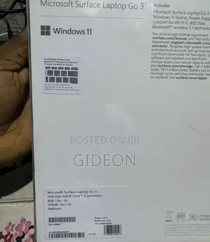 New Laptop Microsoft Surface Go 3 16GB Intel Core i5 SSD 256GB