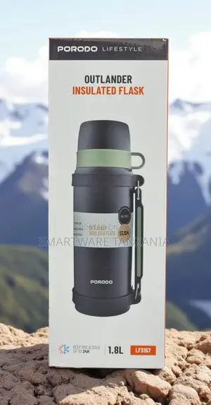Porodo Outlander Insulated Flask 1.8l Ss304 Keep Hot Cold 24h