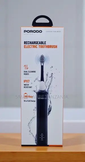 Porodo Rechargeable Electric Toothbrush Ipx7 Dual Mode 180 Day Battery